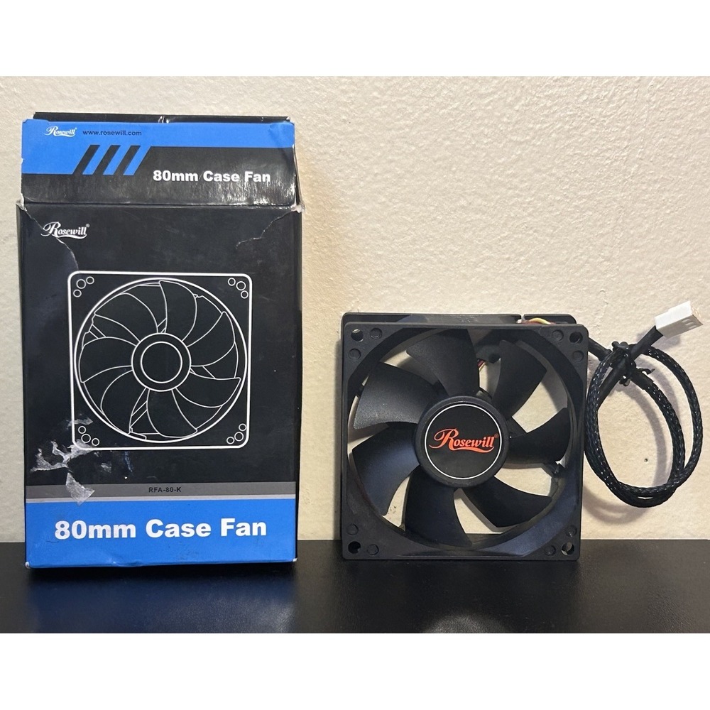 Rosewill Case Fan 80mm Model RFA-80-K FAN ONLY For Computer NEW CLEAN
